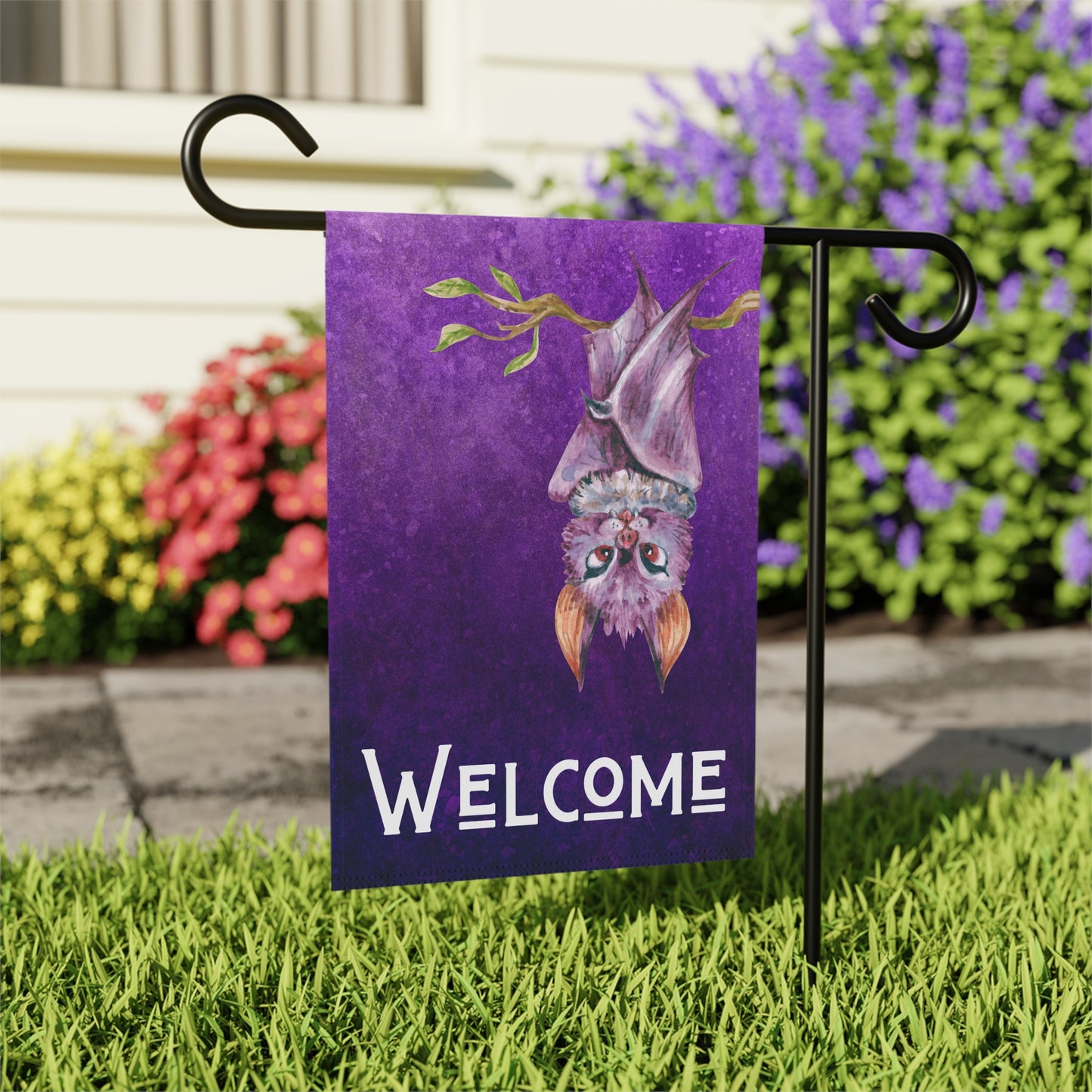 Welcome Bat 2-Sided Garden & House Banner