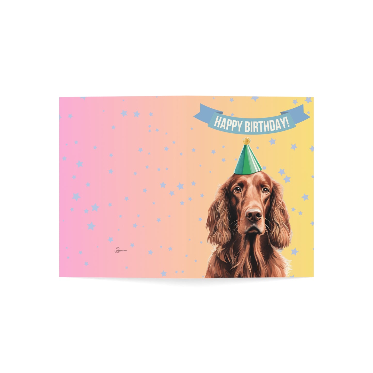 Irish Setter Happy Birthday 5 x 7 Greeting Cards (10 Pack)