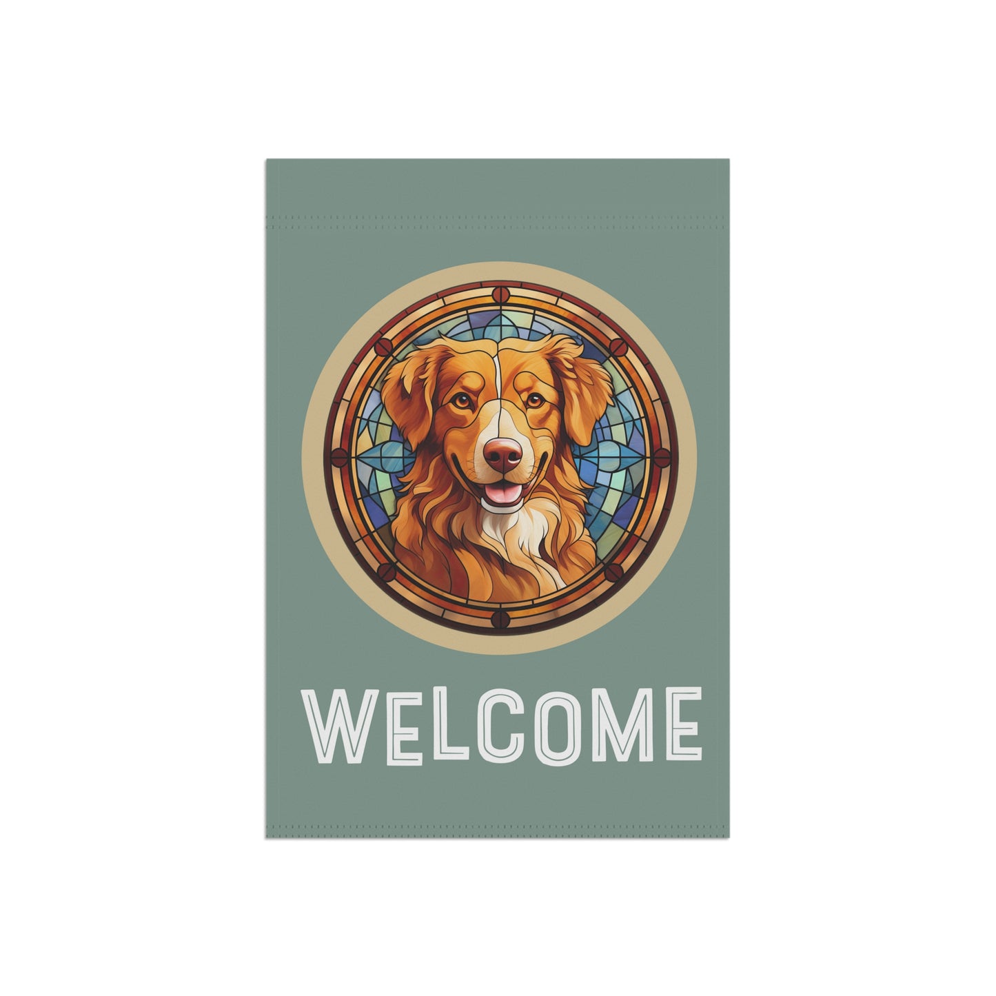 Nova Scotia Duck Tolling Retriever Welcome 2-Sided Garden & House Flag/Banner