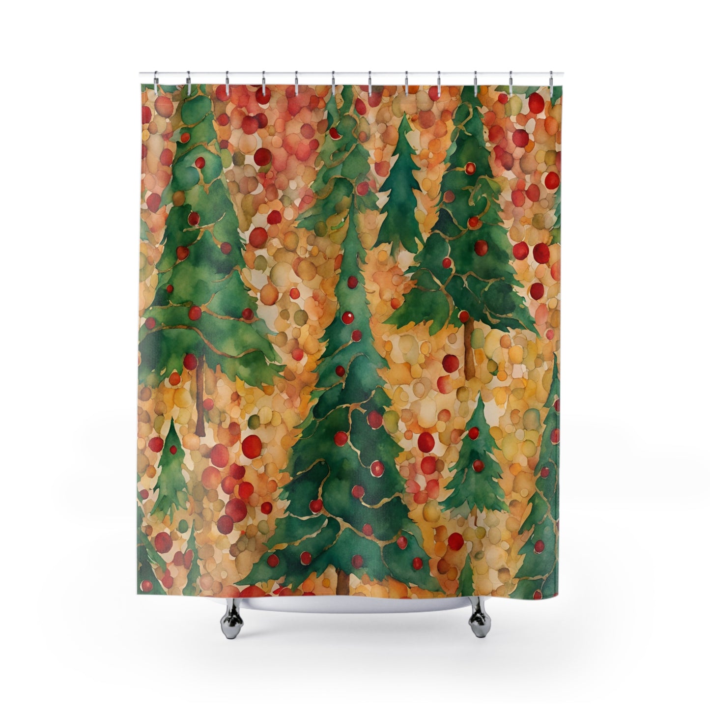 Christmas Tree Folly Polyester Shower Curtain
