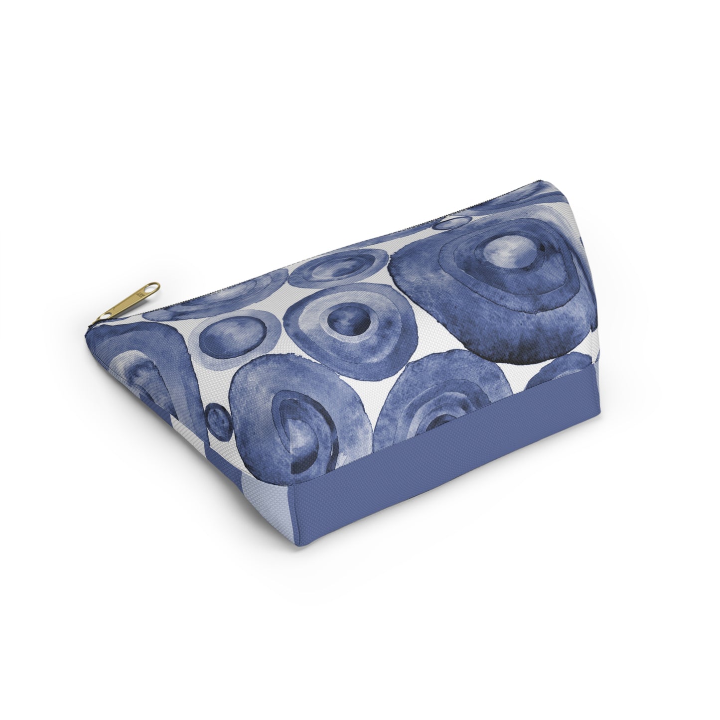 Indigo Swirls Accessory Pouch w T-bottom