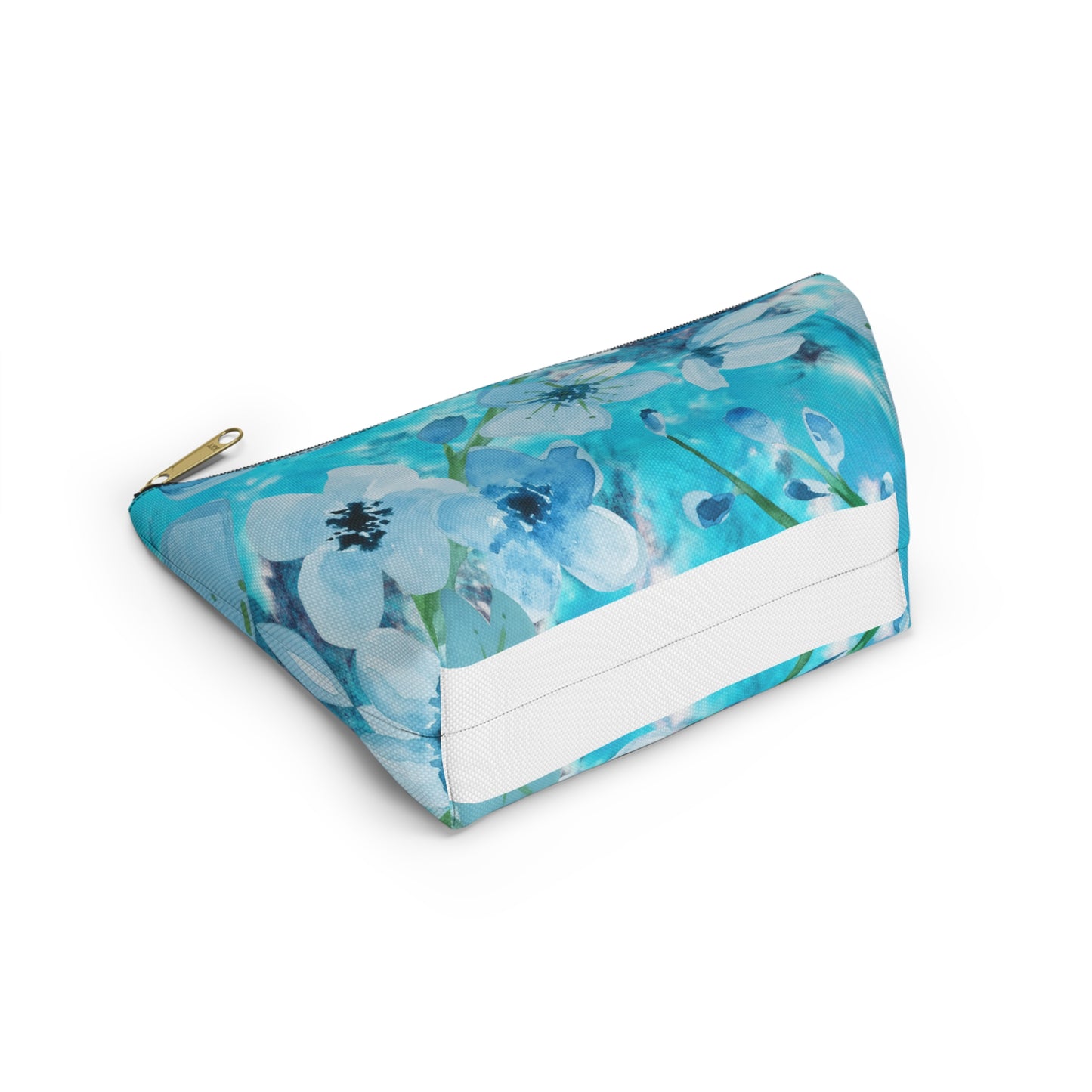 Nordic Floral Makeup Accessory Pouch w T-bottom