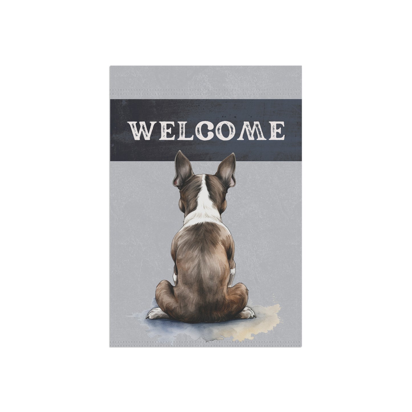 Boston Terrier Welcome 2-Sided Garden & House Flag/Banner