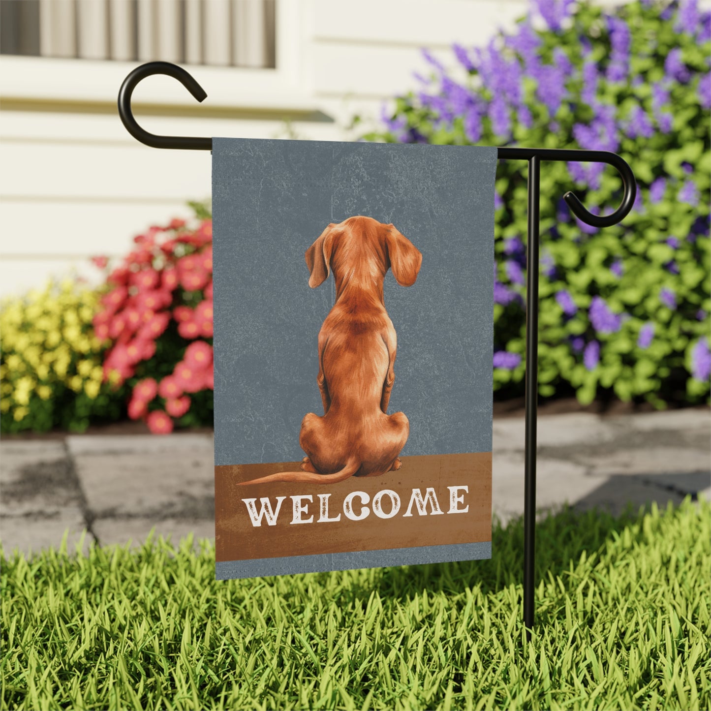 Vizsla Welcome 2-Sided Garden & House Flag/Banner