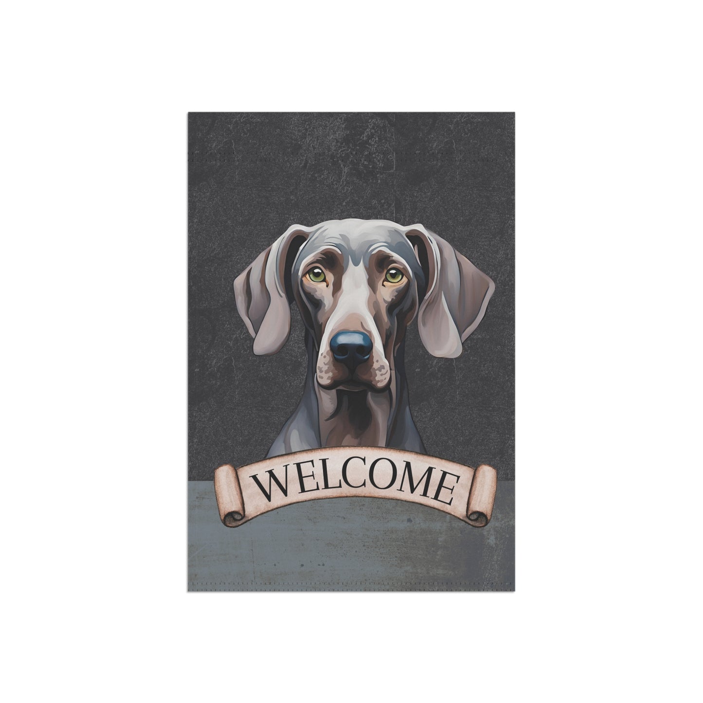 Weimaraner Welcome 2-Sided Garden & House Flag/Banner