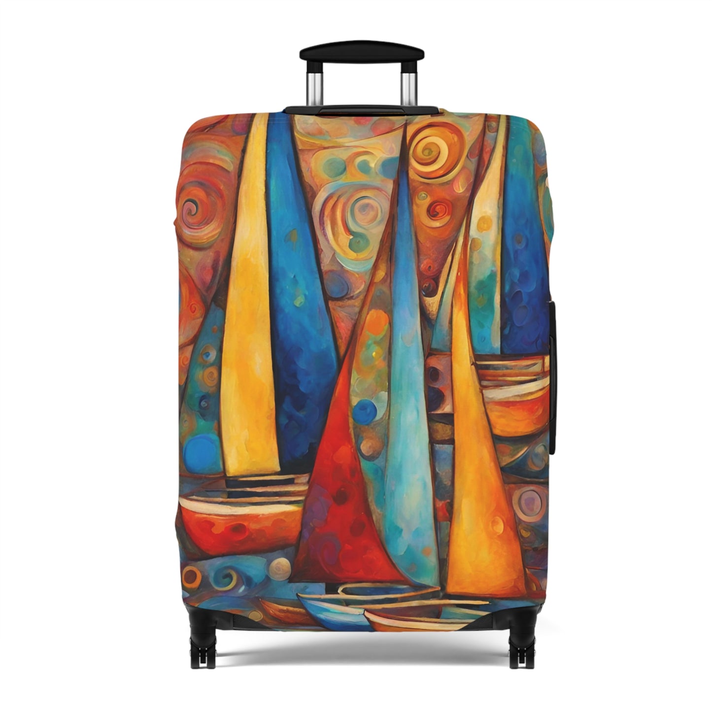 Colorful Sailboats Luggage Cover