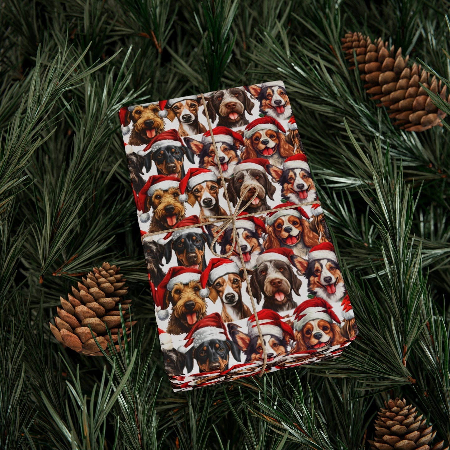 Santa Dogs Wrapping Papers