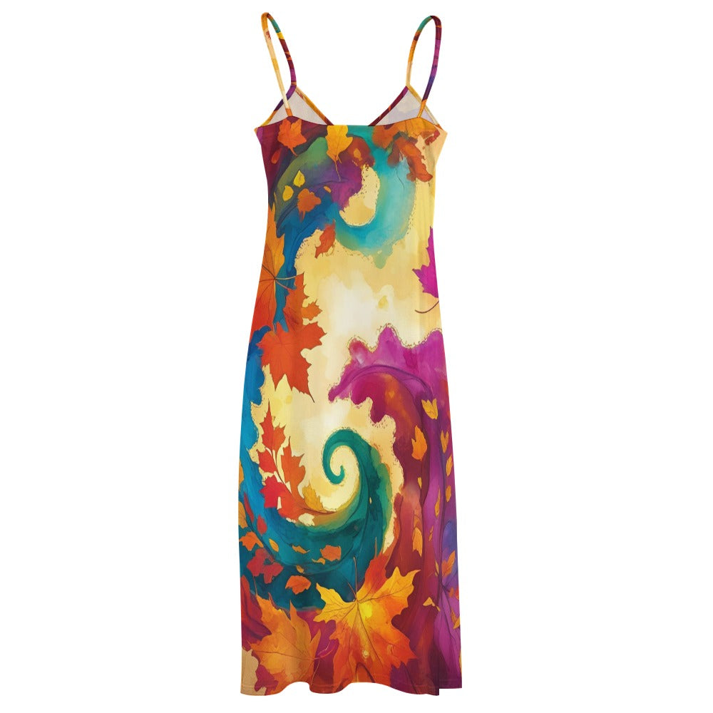 Autumn Leaves Women's Summer Fashion Slip Dress