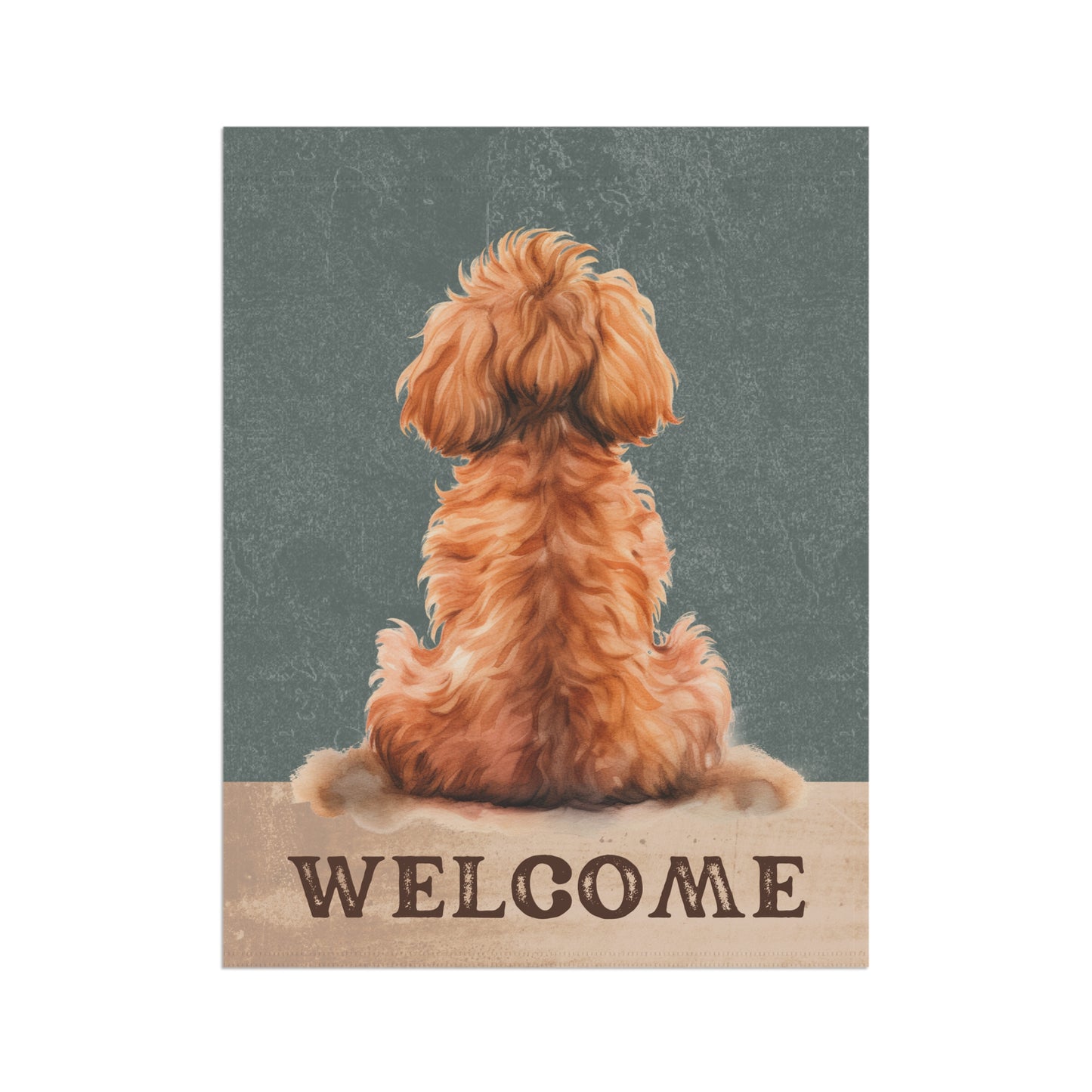 Poodle Welcome 2-Sided Garden & House Flag/Banner