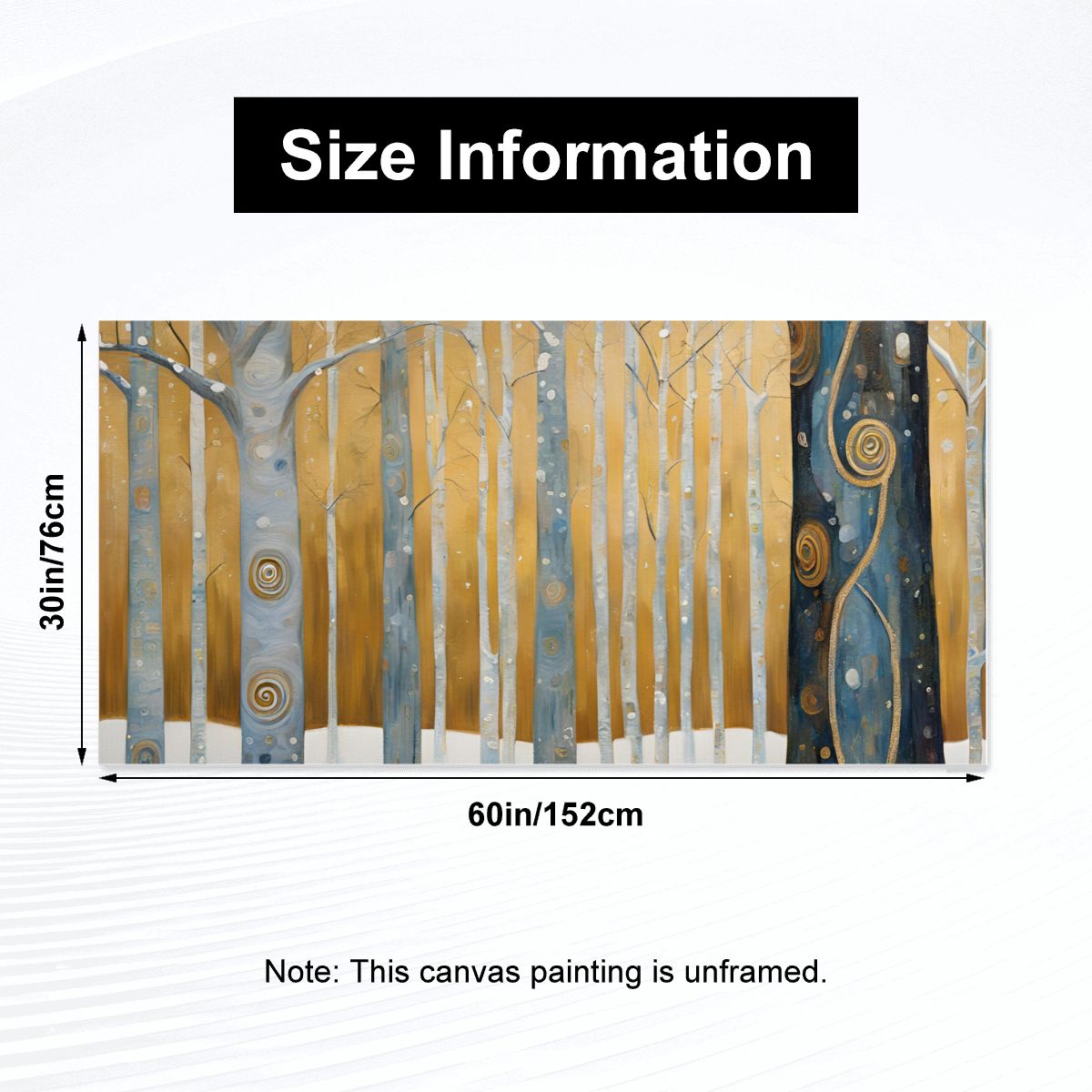 60" x 30" Printed Canvas Fabric Wall Art - No Frame (Made in USA)