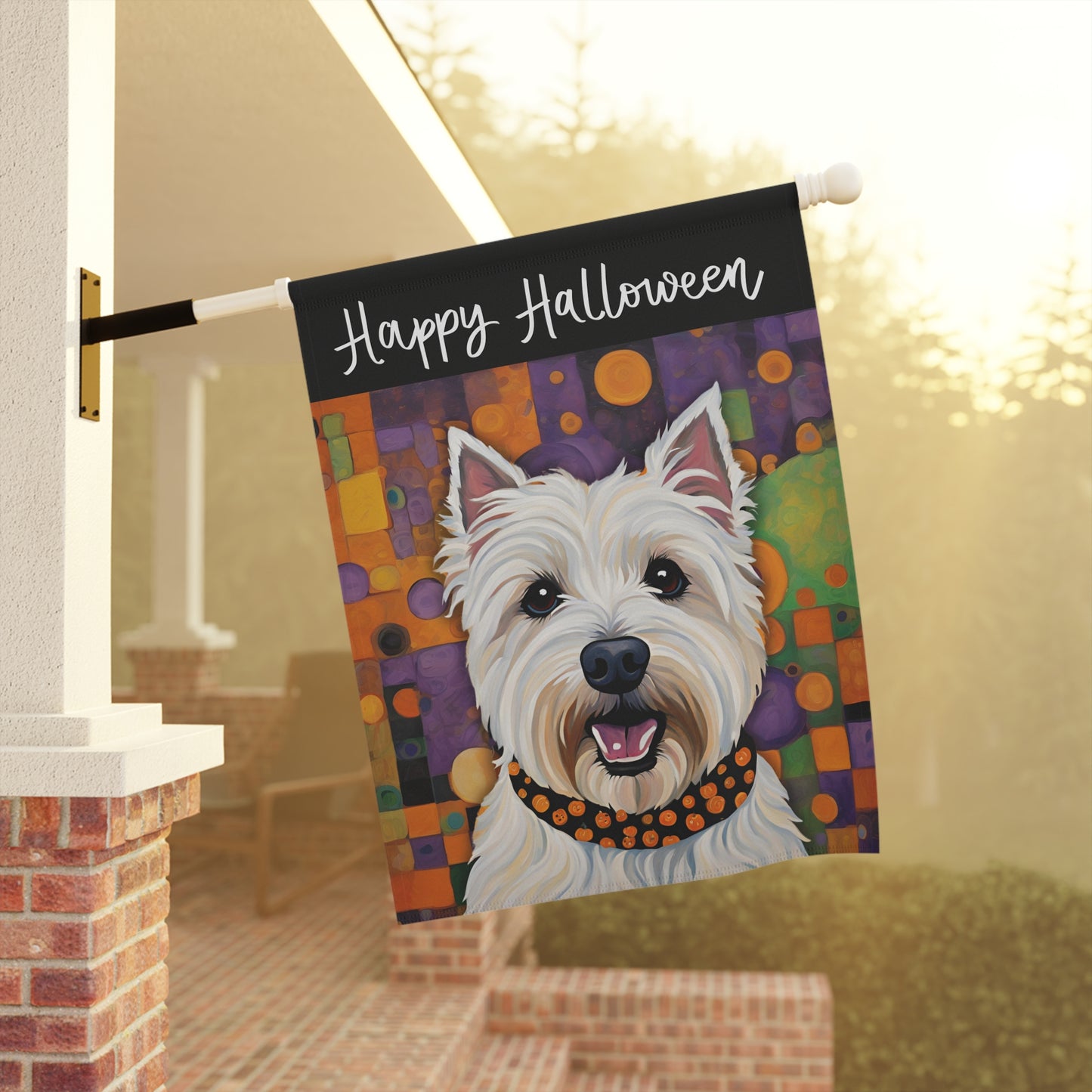 Westie Happy Halloween 2-Sided Garden & House Flag/Banner