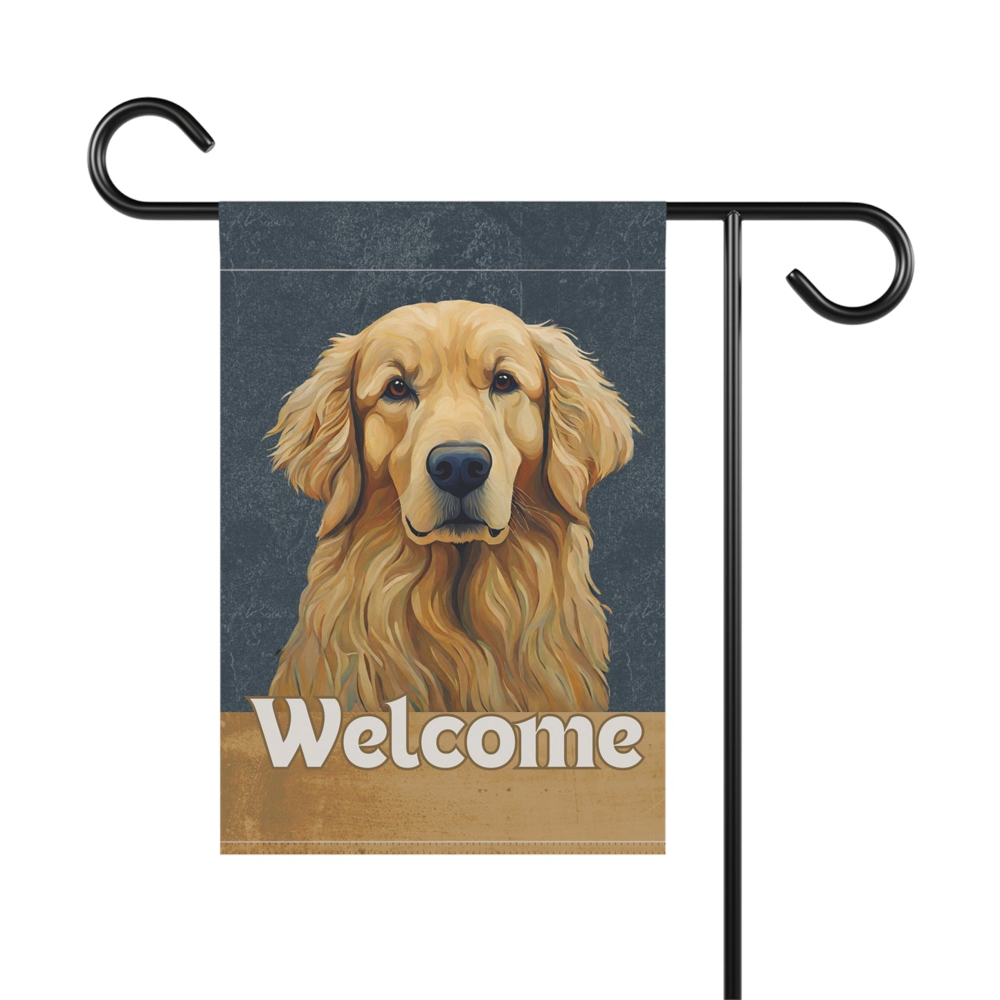 Golden Retriever Welcome 2-Sided Garden & House Flag/Banner