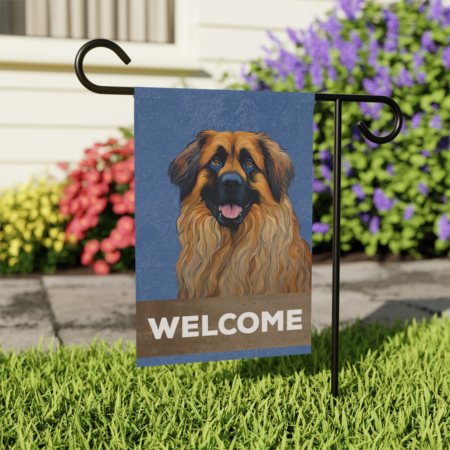 Leonberger Welcome 2-Sided Garden & House Flag/Banner