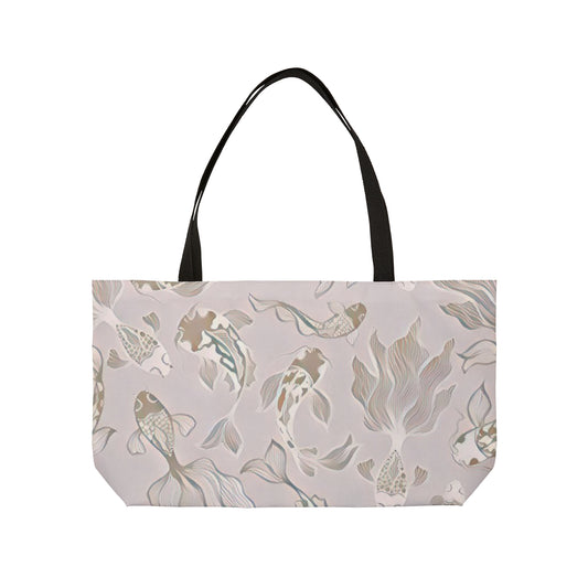 Koi in Taupe Weekender Tote Bag