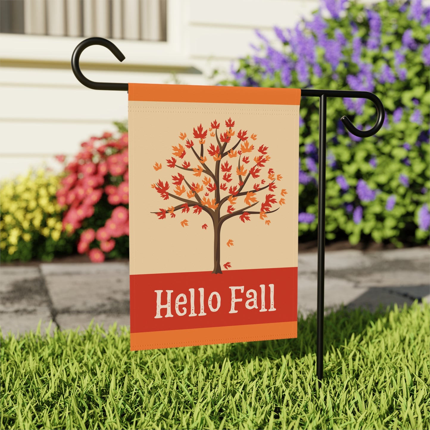 Hello Fall 2-Sided Garden & House Banner