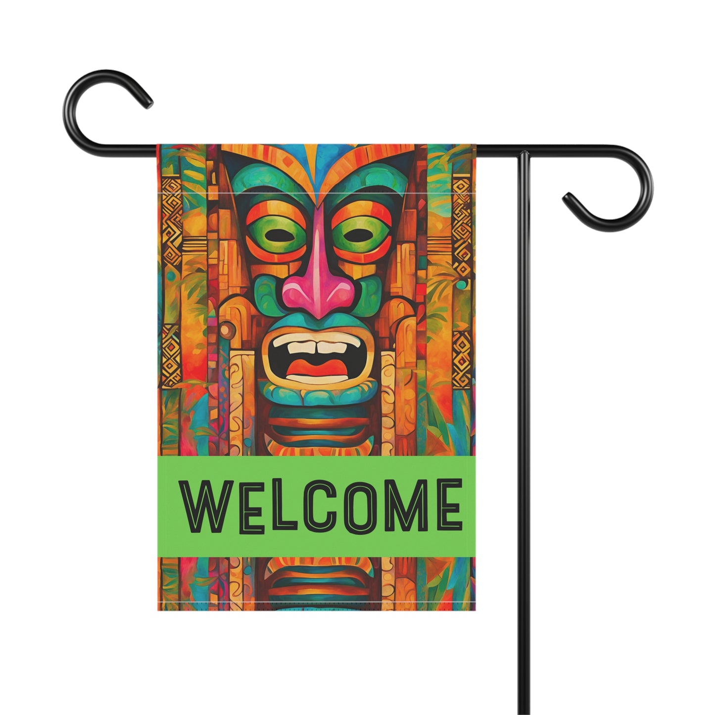 Tiki Jive Welcome 2-Sided Garden & House Flag/Banner