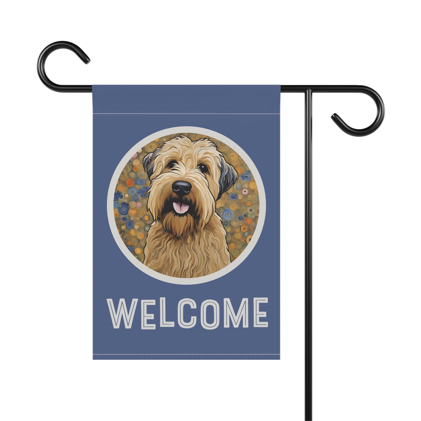 Wheaten Terrier Welcome 2-Sided Garden & House Flag/Banner