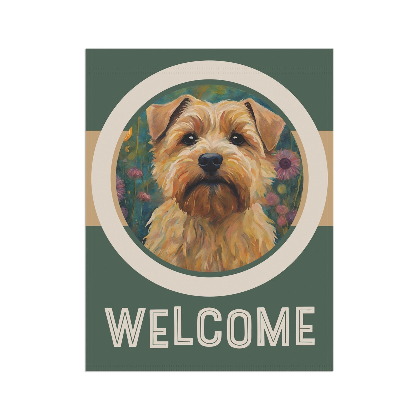 Norwegian Elkhound Welcome 2-Sided Garden & House Flag/Banner