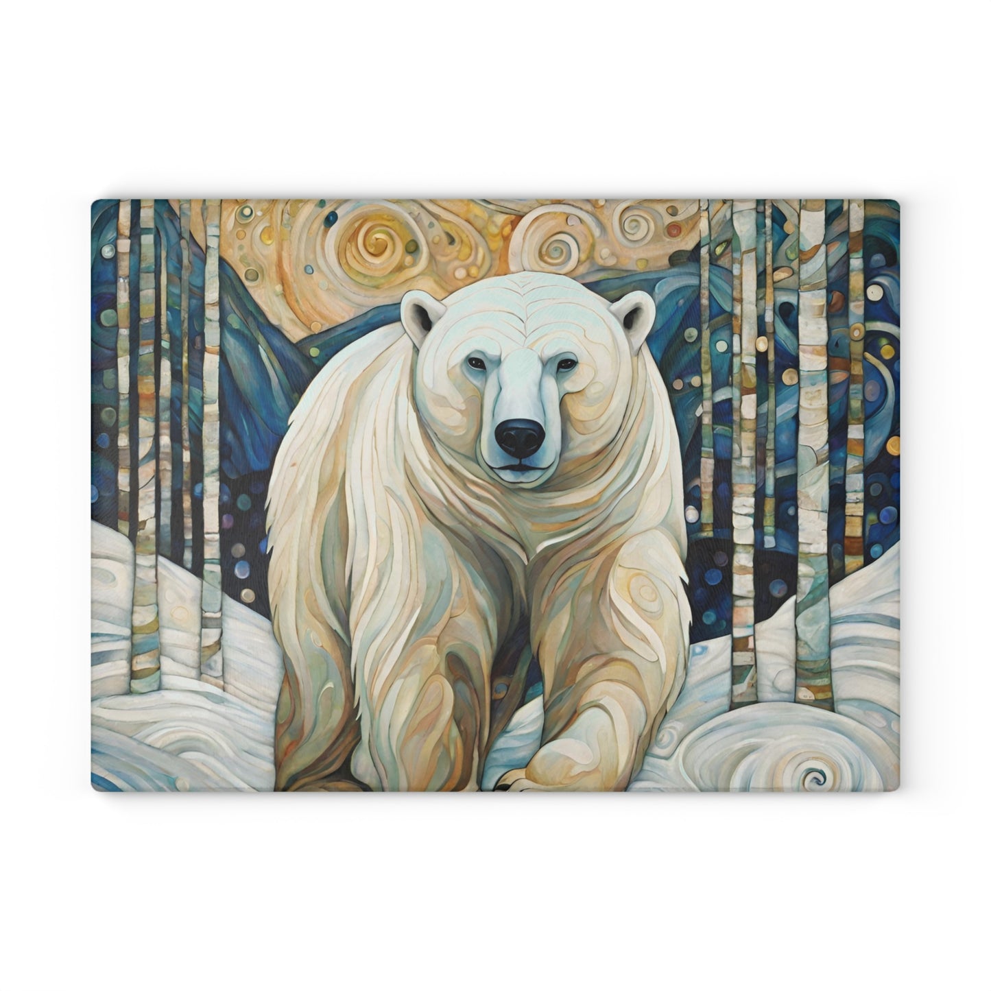 Polar Bear Tempered Glass Cutting Board