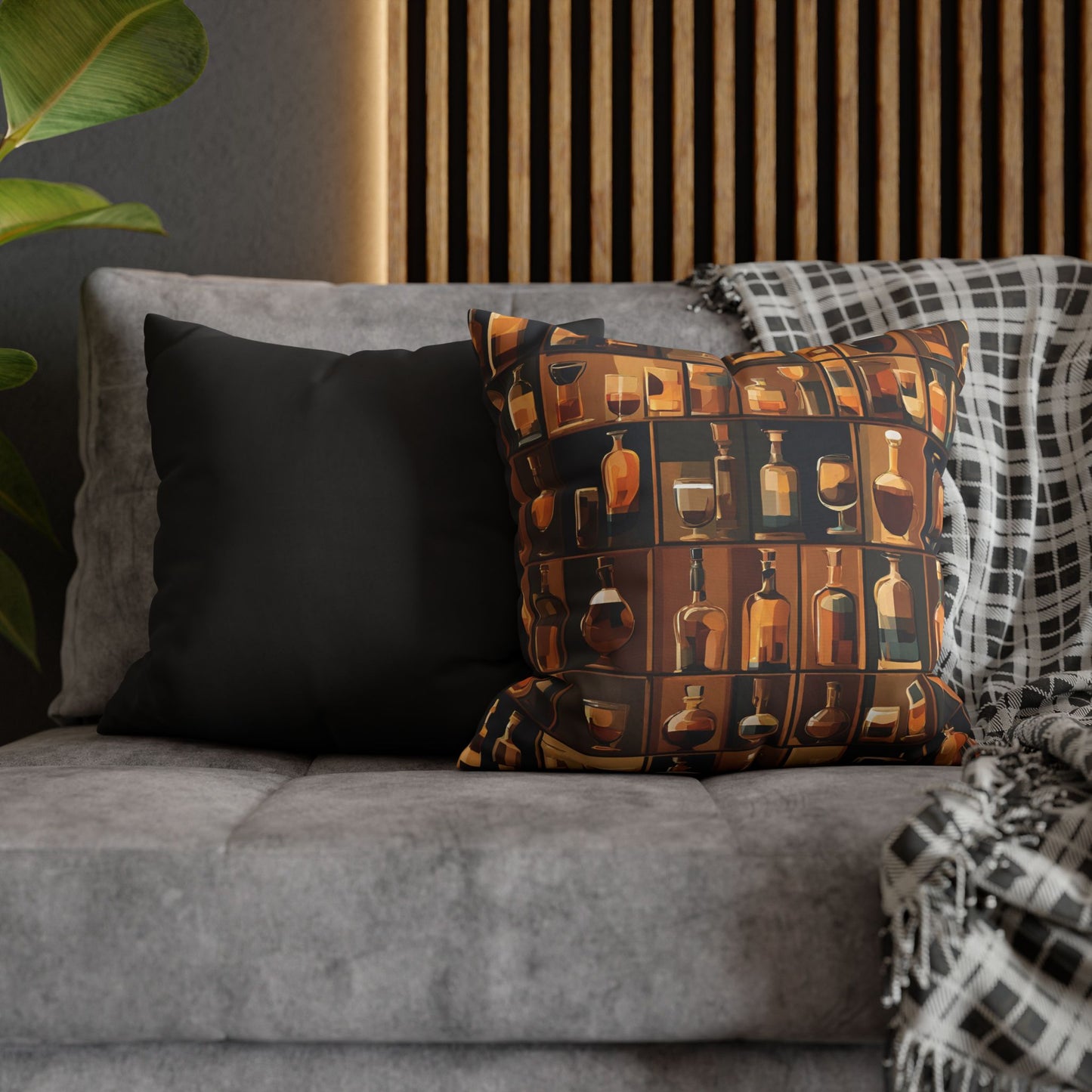 Well Stocked Square Poly Canvas Pillowcase