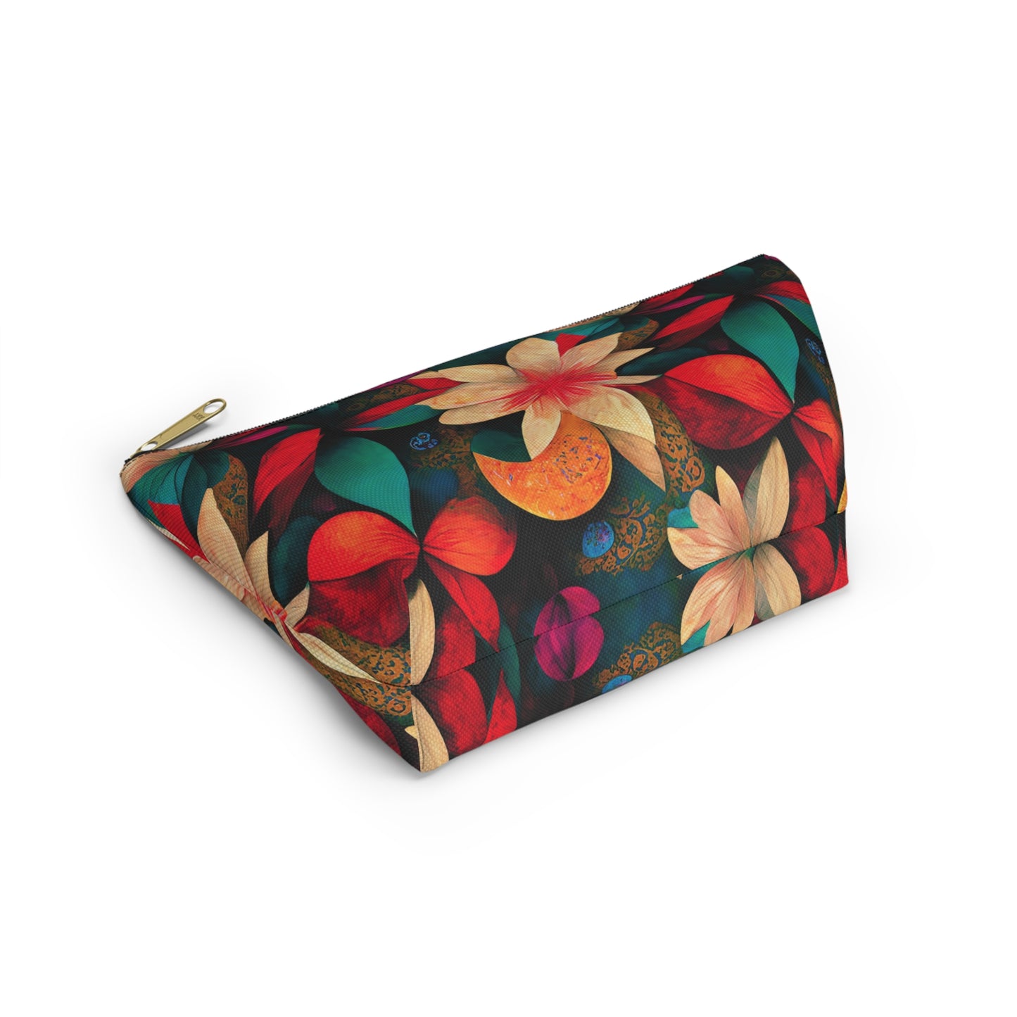 Christmas Flowers Accessory Pouch w T-bottom