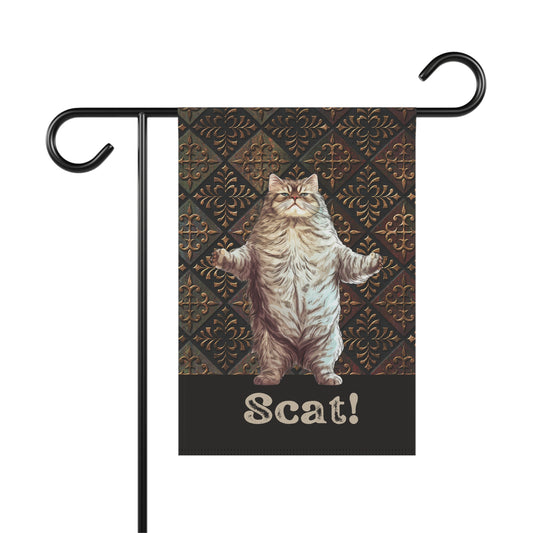 Scat Cat 2-Sided Garden & House Flag/Banner