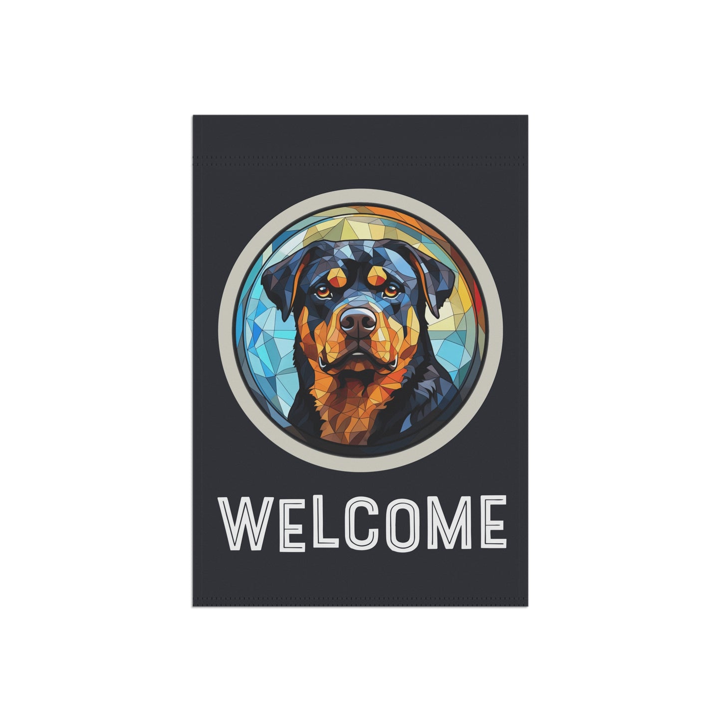 Rottweiler Welcome 2-Sided Garden & House Flag/Banner