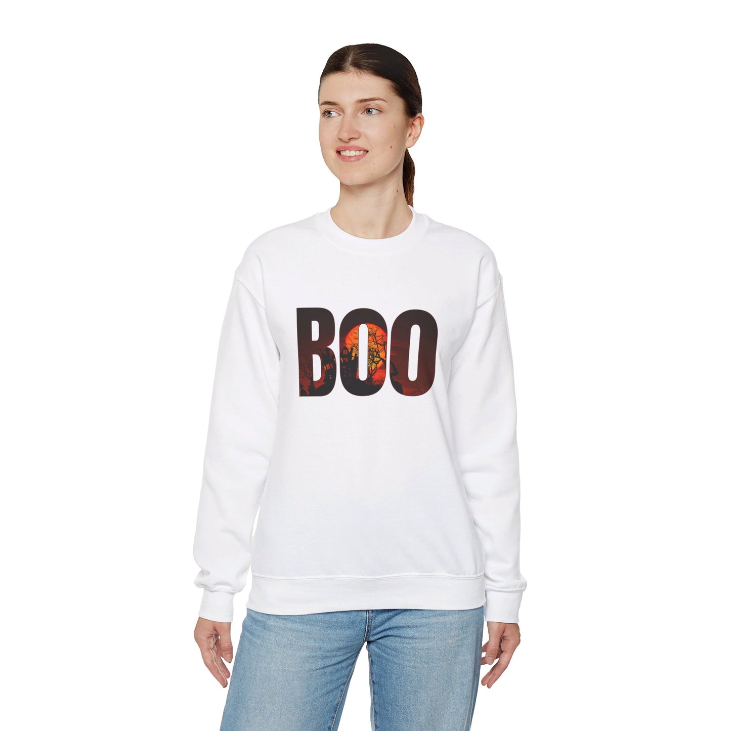 Full Moon BOO Unisex Heavy Blend™ Crewneck Sweatshirt