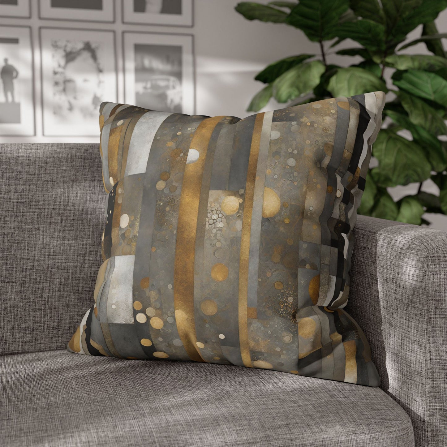 Chesterfield Abstract Square Poly Canvas Pillowcase