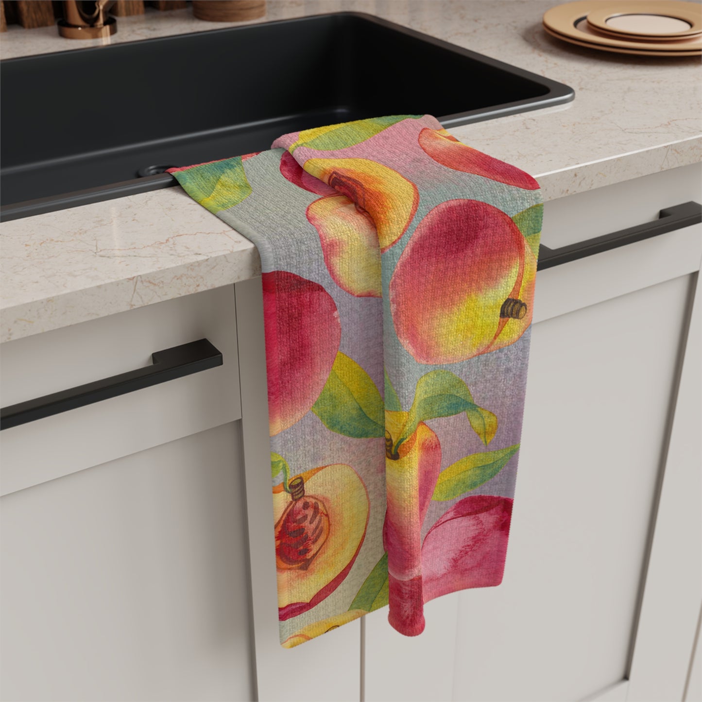 Peachy Microfiber Tea Towel