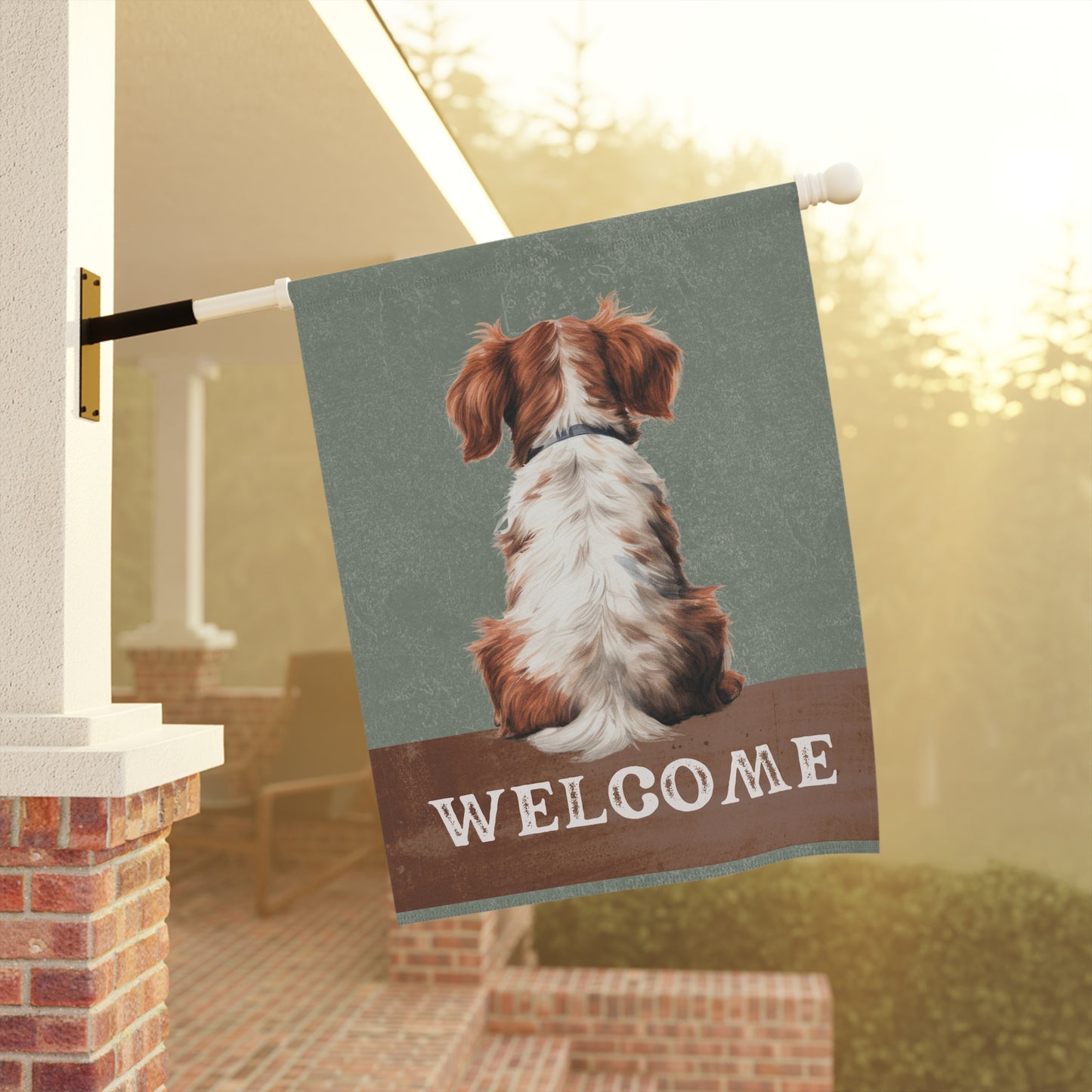 Brittany Welcome 2-Sided Garden & House Flag/Banner
