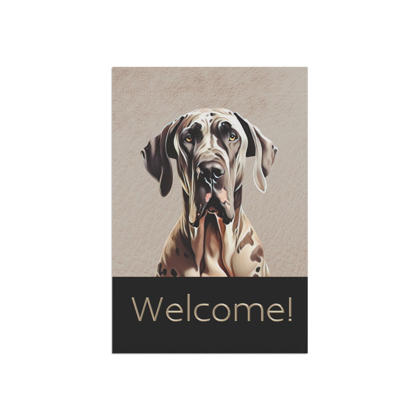 Great Dane Welcome 2-Sided Garden & House Flag/Banner