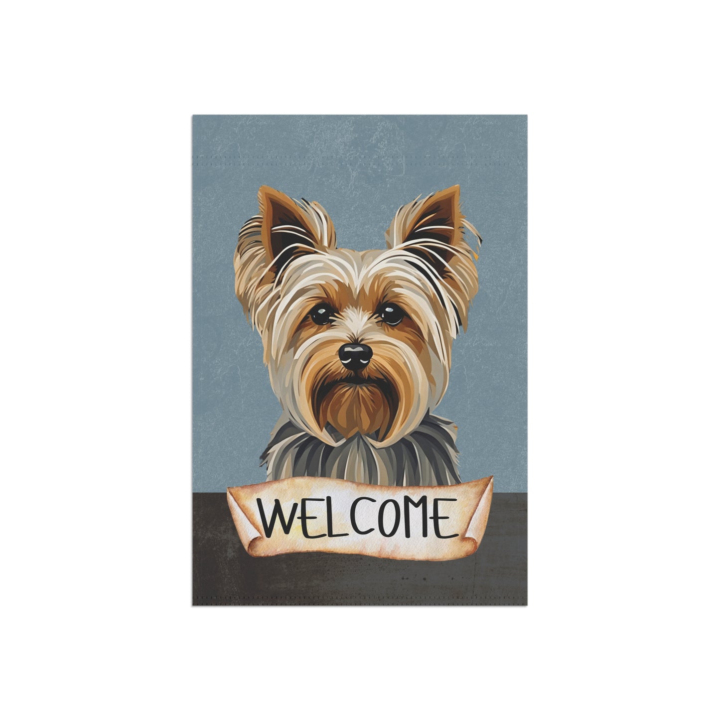 Yorkshire Terrier Welcome 2-Sided Garden & House Flag/Banner