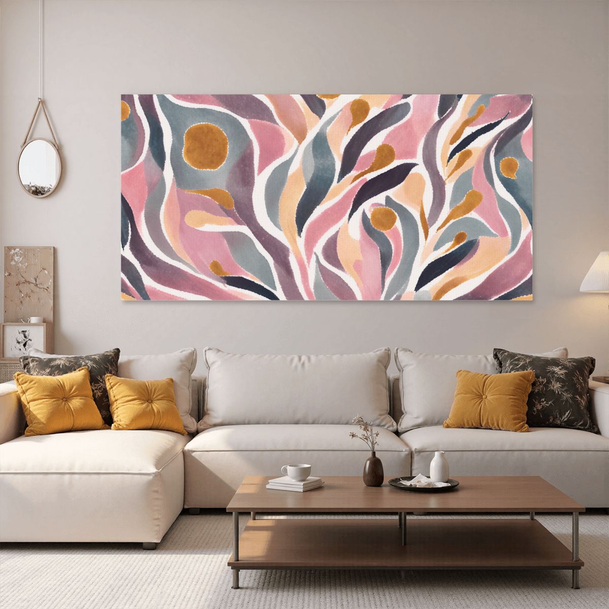 60" x 30" Printed Canvas Fabric Wall Art - No Frame (Made in USA)