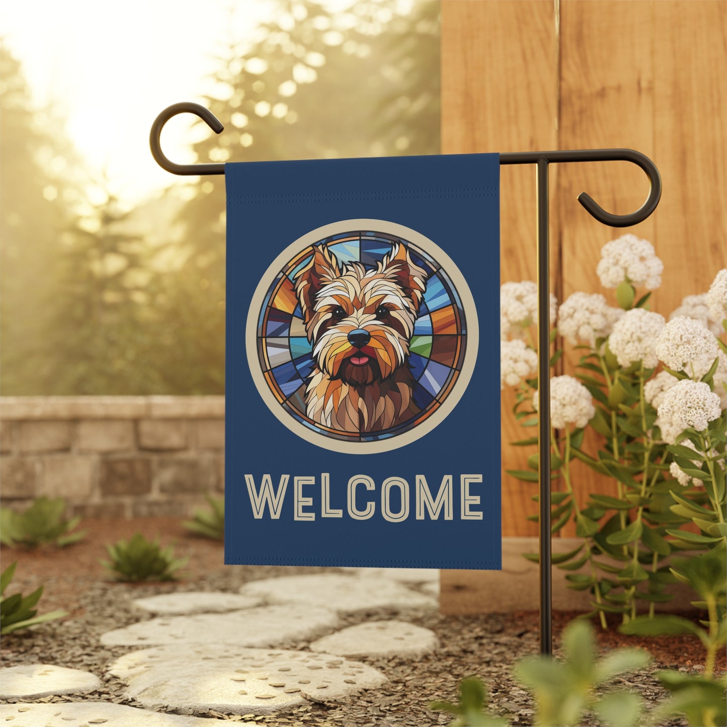 Biewer Terrier Welcome 2-Sided Garden & House Flag/Banner