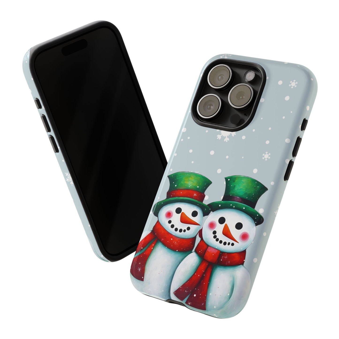 Snowman Couple iPhone Samsung Galaxy Google Pixel Tough Cases