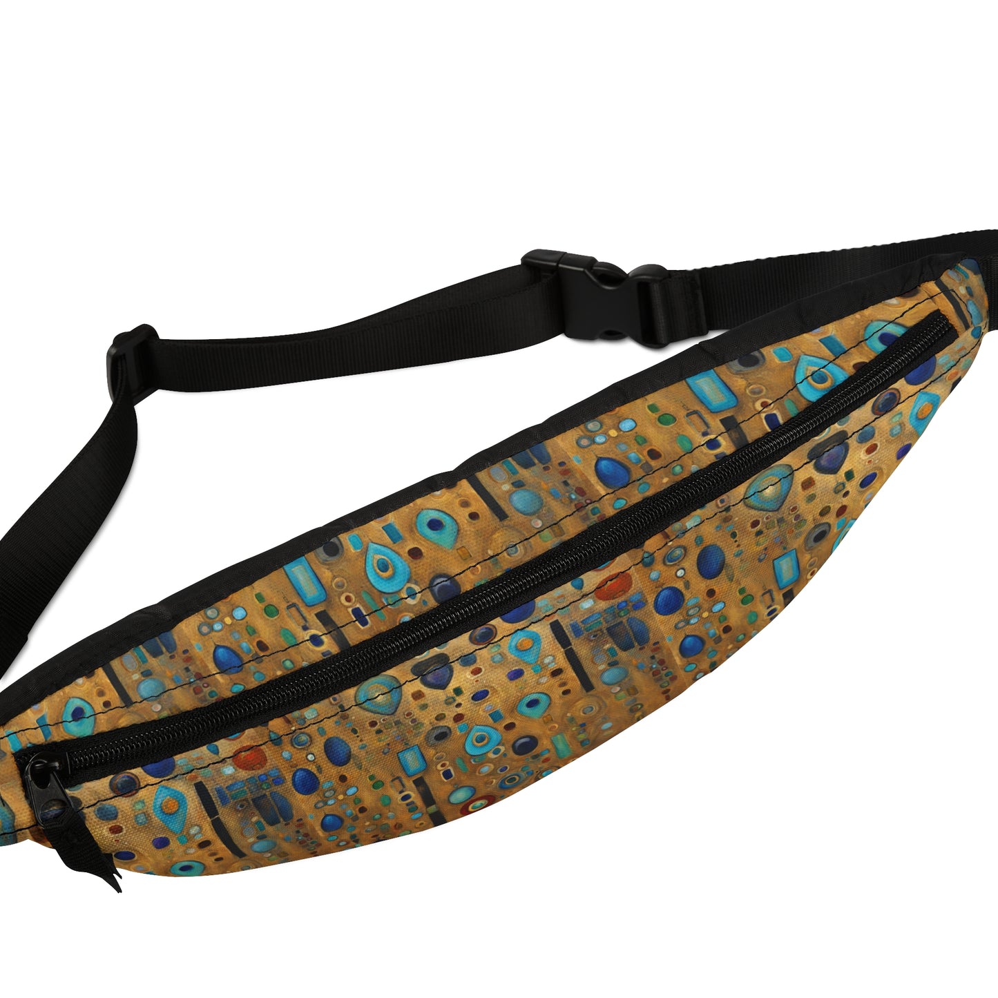 Turquoise Bling Abstract Fanny Pack