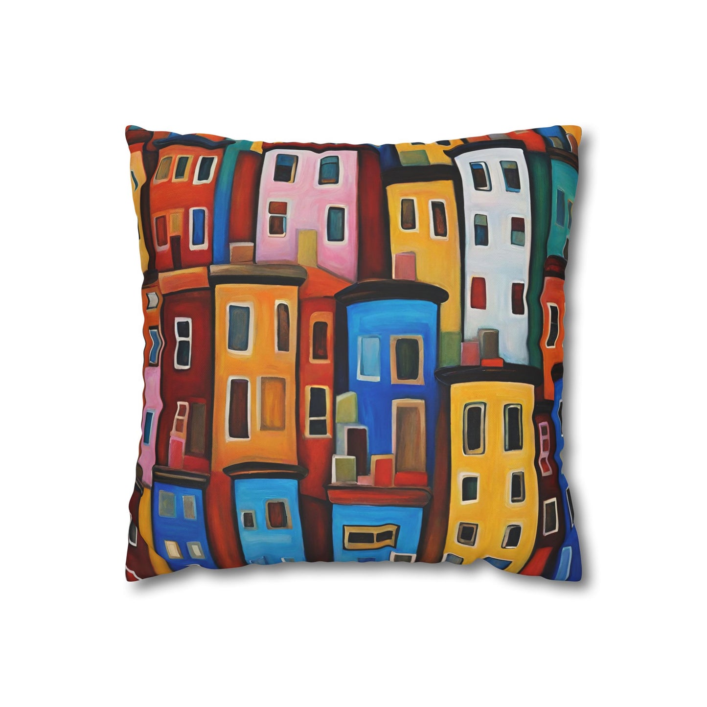 Neighbors Square Poly Canvas Pillowcase