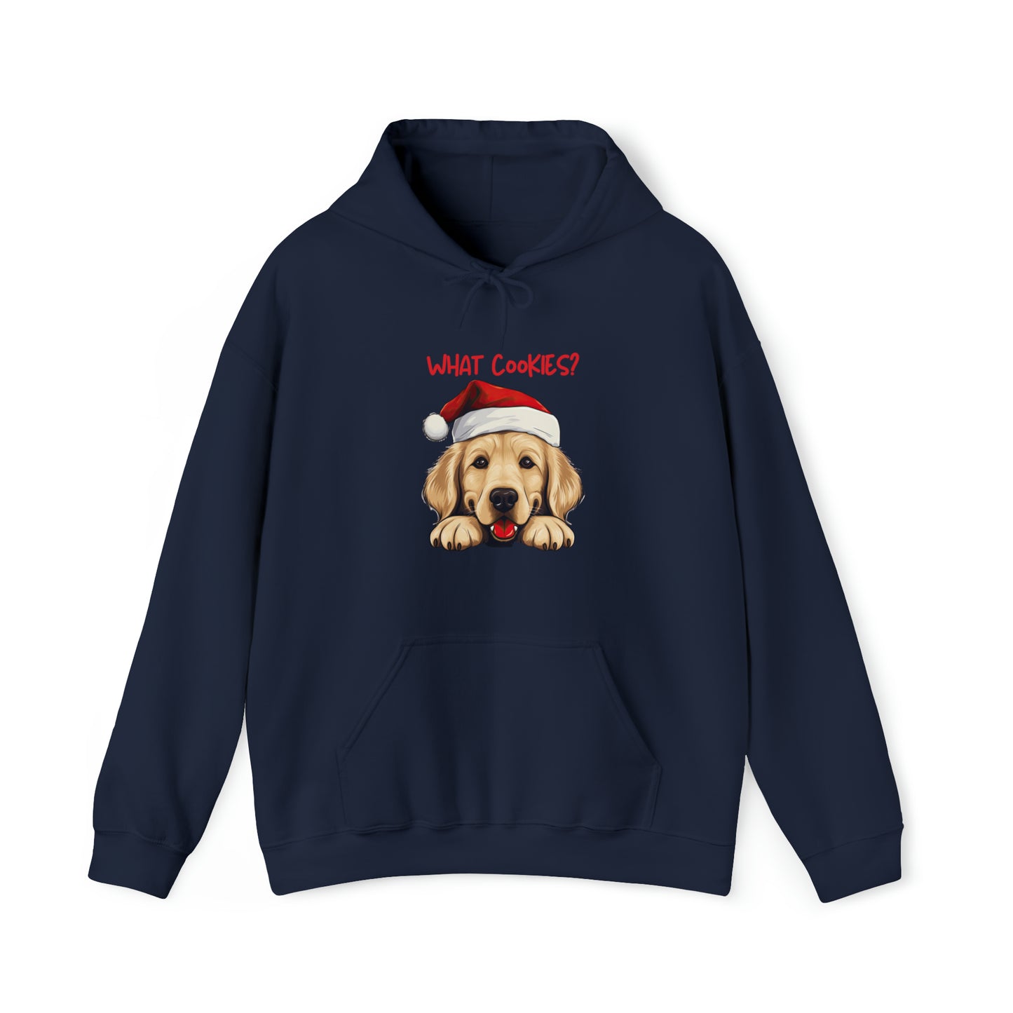 What Cookies? Golden Retriever in Santa Hat Unisex Heavy Blend™ Hooded Sweatshirt