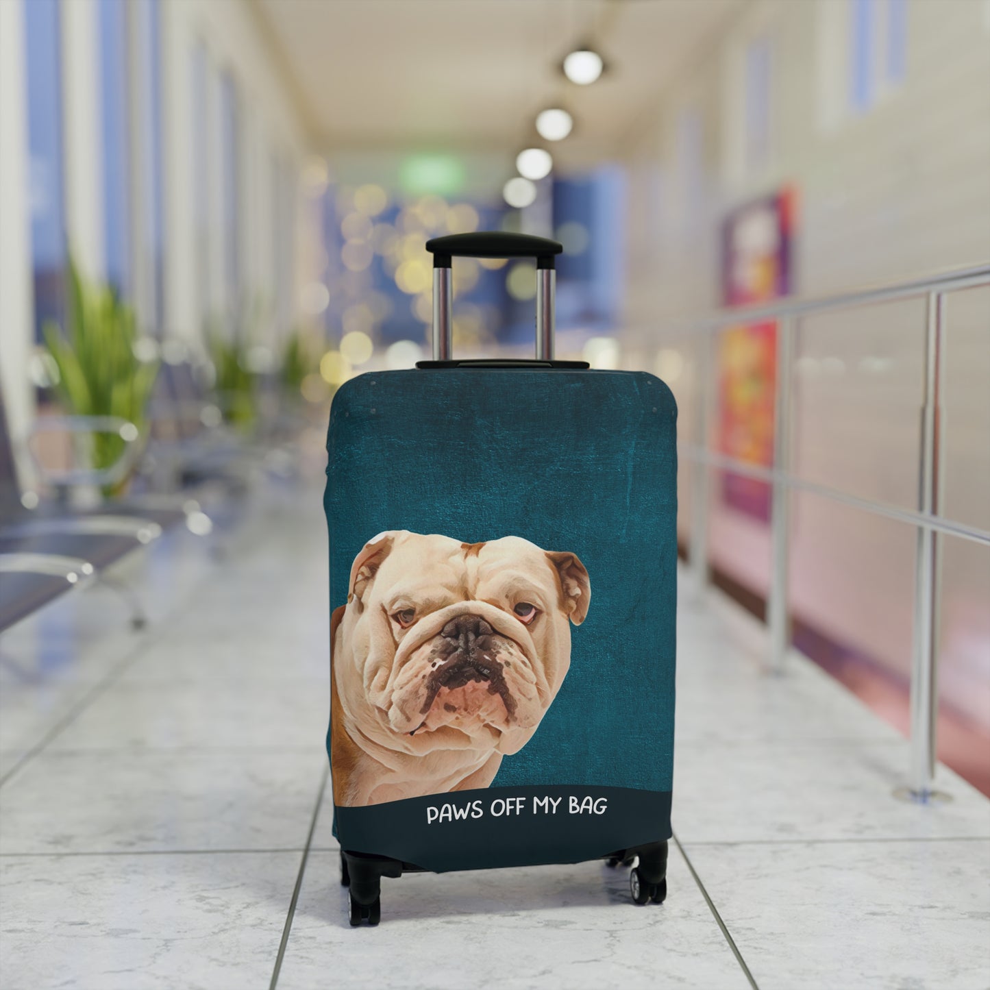 Bulldog Paws Off My Bag Luggage Cover