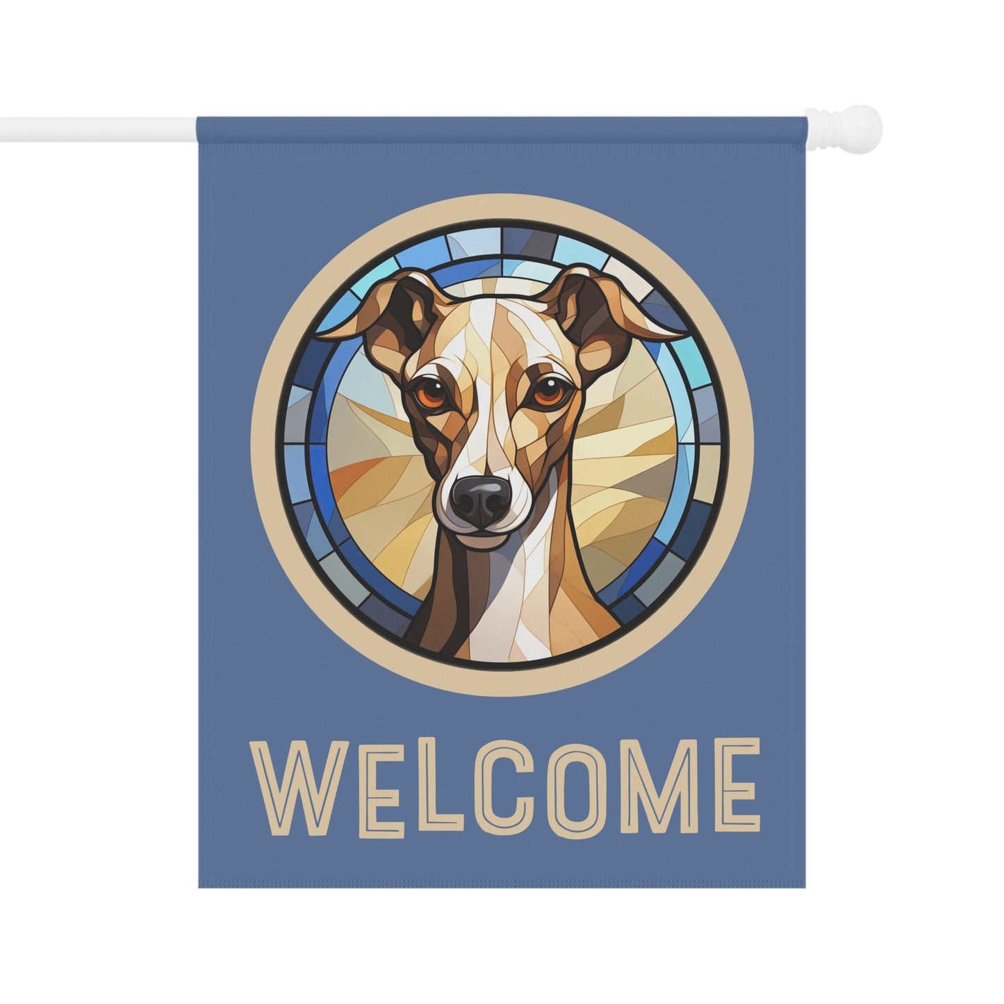 Italian Greyhound Welcome 2-Sided Garden & House Flag/Banner