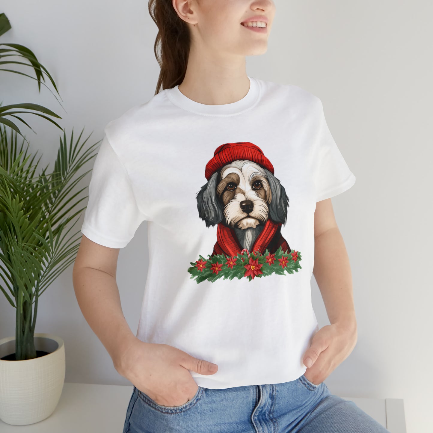 Havanese in Hat & Scarf Unisex Jersey Short Sleeve Tee