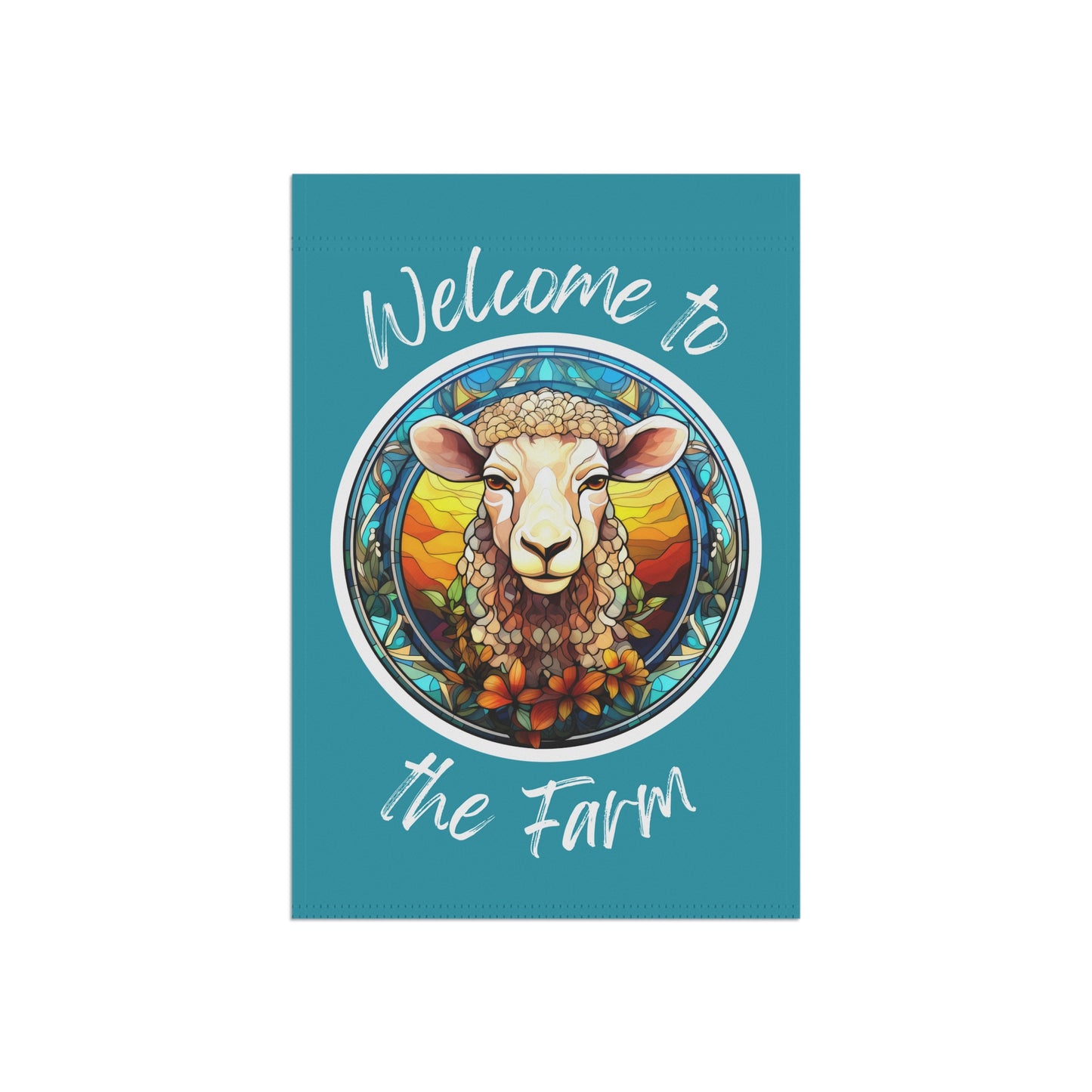 Welcome to the Farm Sheep 2-Sided Garden & House Flag/Banner