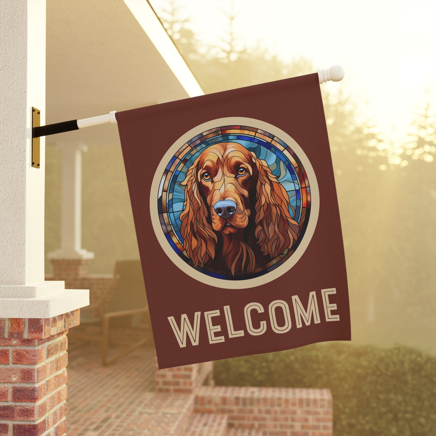 Irish Setter Welcome 2-Sided Garden & House Flag/Banner