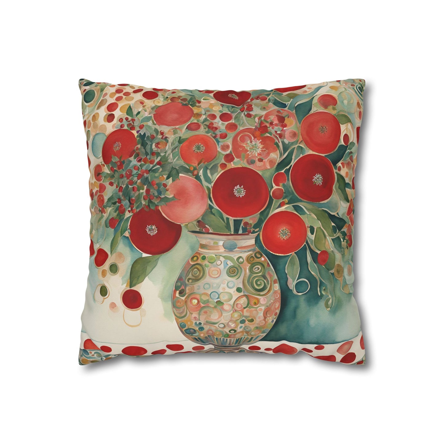 Chesney's Bouquet Square Poly Canvas Pillowcase