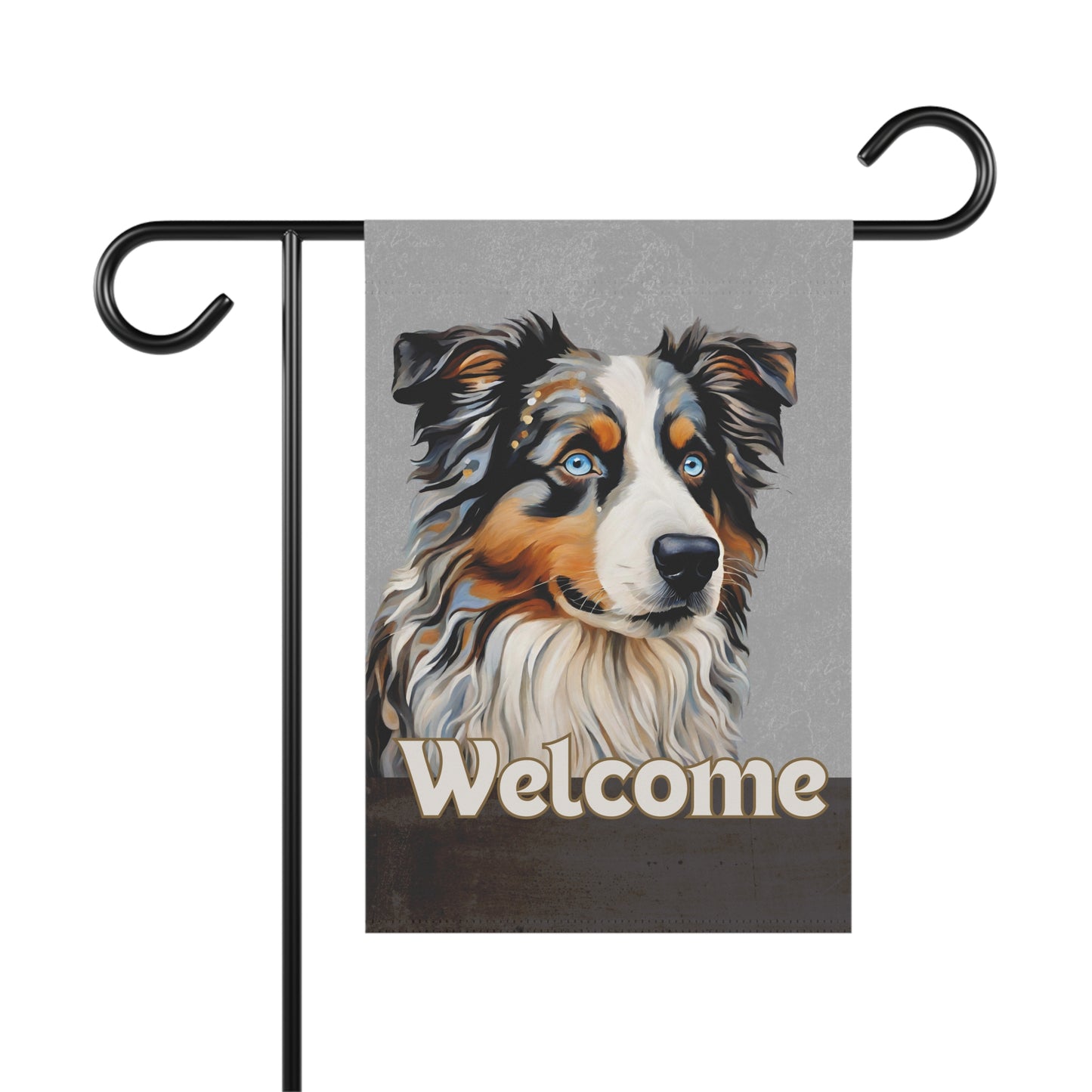 Australian Shepherd Welcome 2-Sided Garden & House Flag/Banner