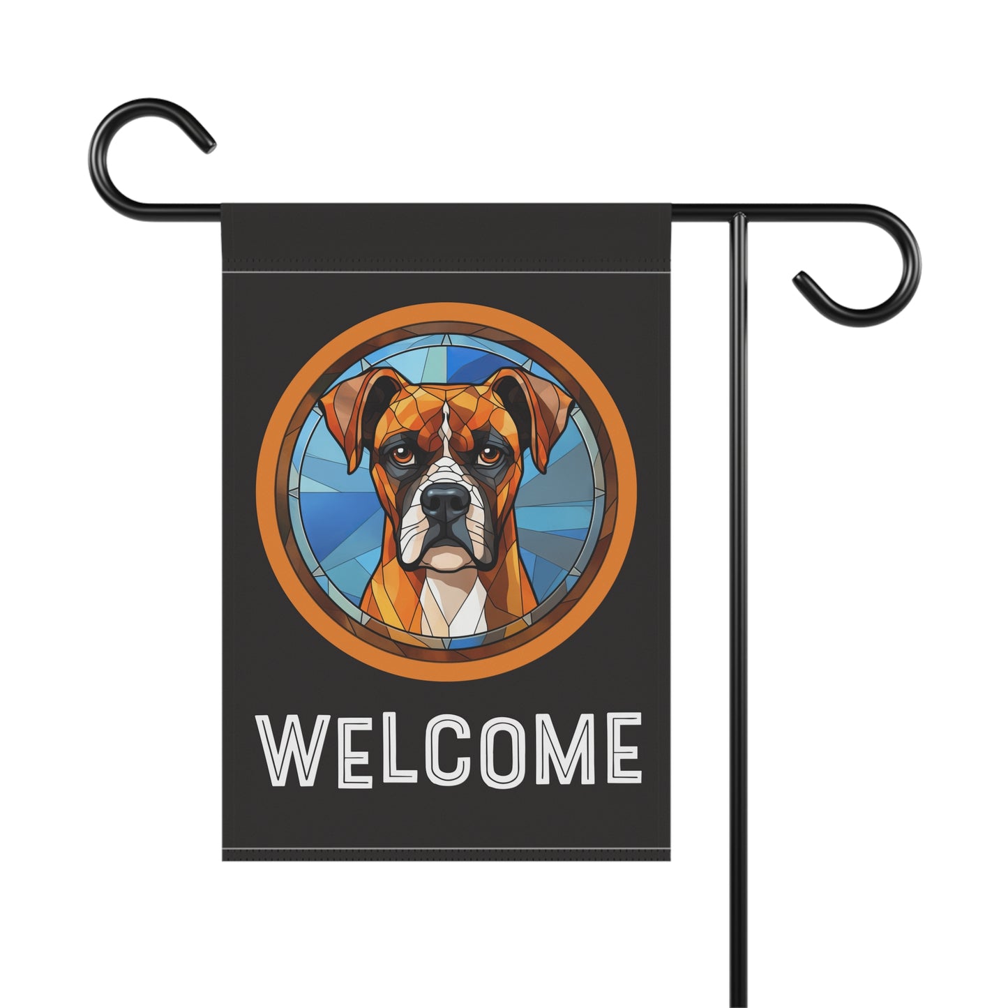 Boxer Welcome 2-Sided Garden & House Flag/Banner