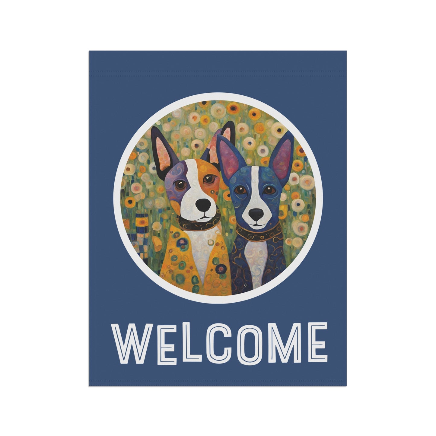 Booter & Hallie Welcome 2-Sided Garden & House Flag/Banner