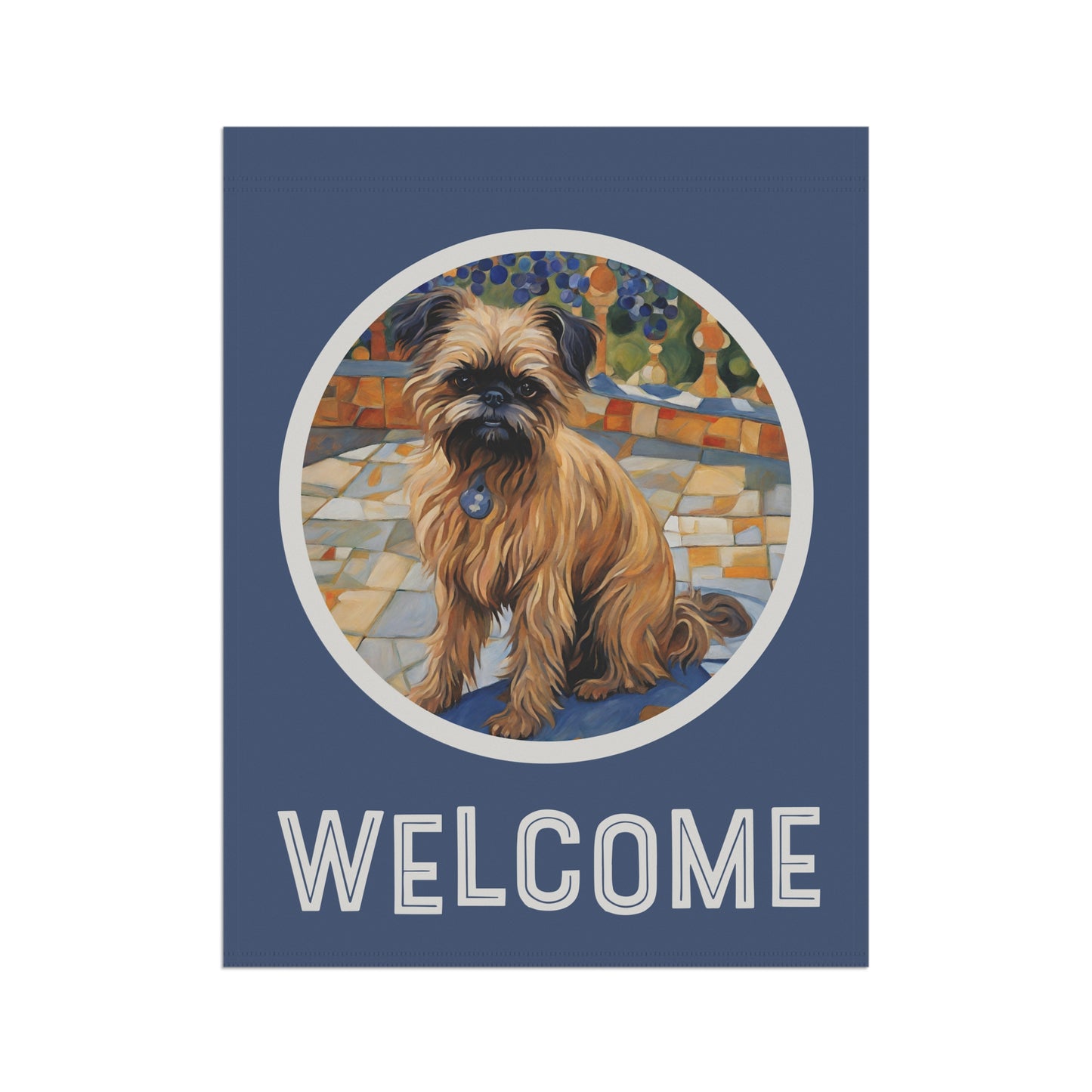 Brussels Griffon Welcome 2-Sided Garden & House Flag/Banner