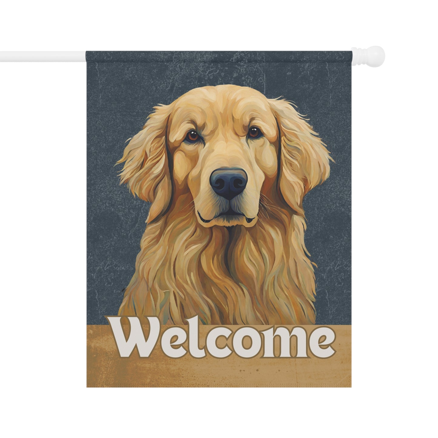 Golden Retriever Welcome 2-Sided Garden & House Flag/Banner